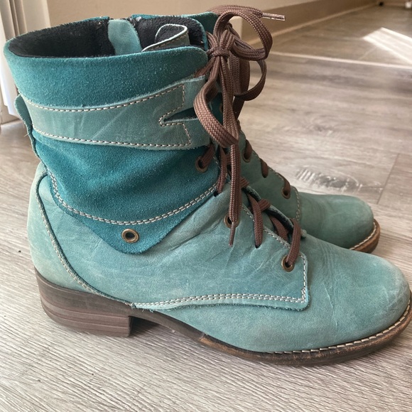 DROMEDARIS KARA BOOT TEAL REAL LEATHER (WOMEN'S) (39) made in Portugal - Picture 4 of 15